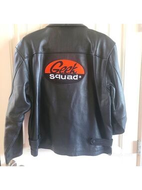 Geek Squad leather jacket